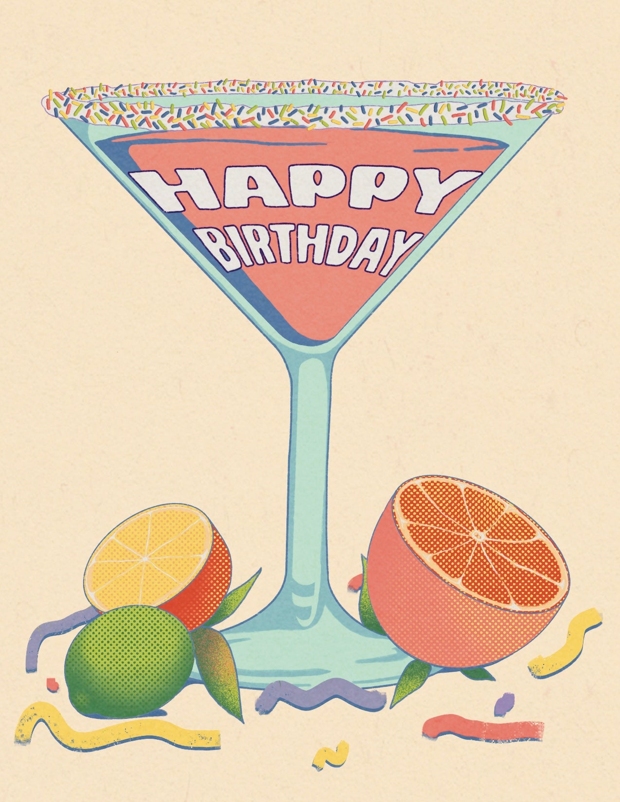 Birthday Martini Greeting Card