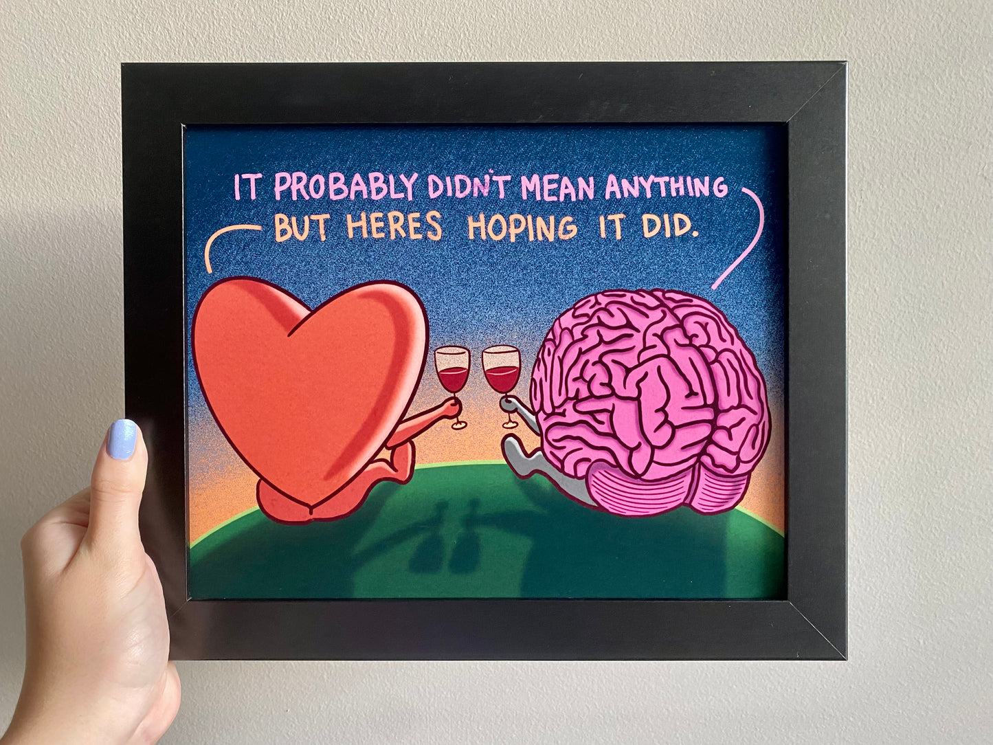 Heart VS. Brain Art Print | 8 x 10 Giclée Original Illustration