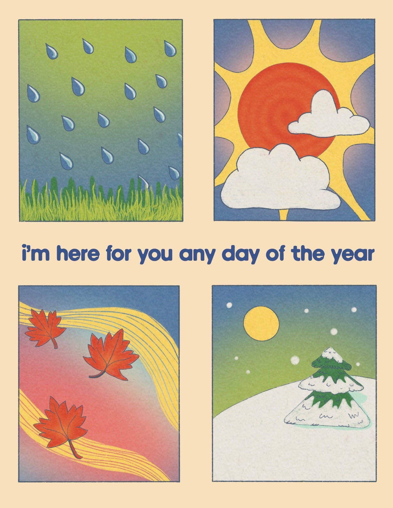 Here For You Any Day Greeting Card