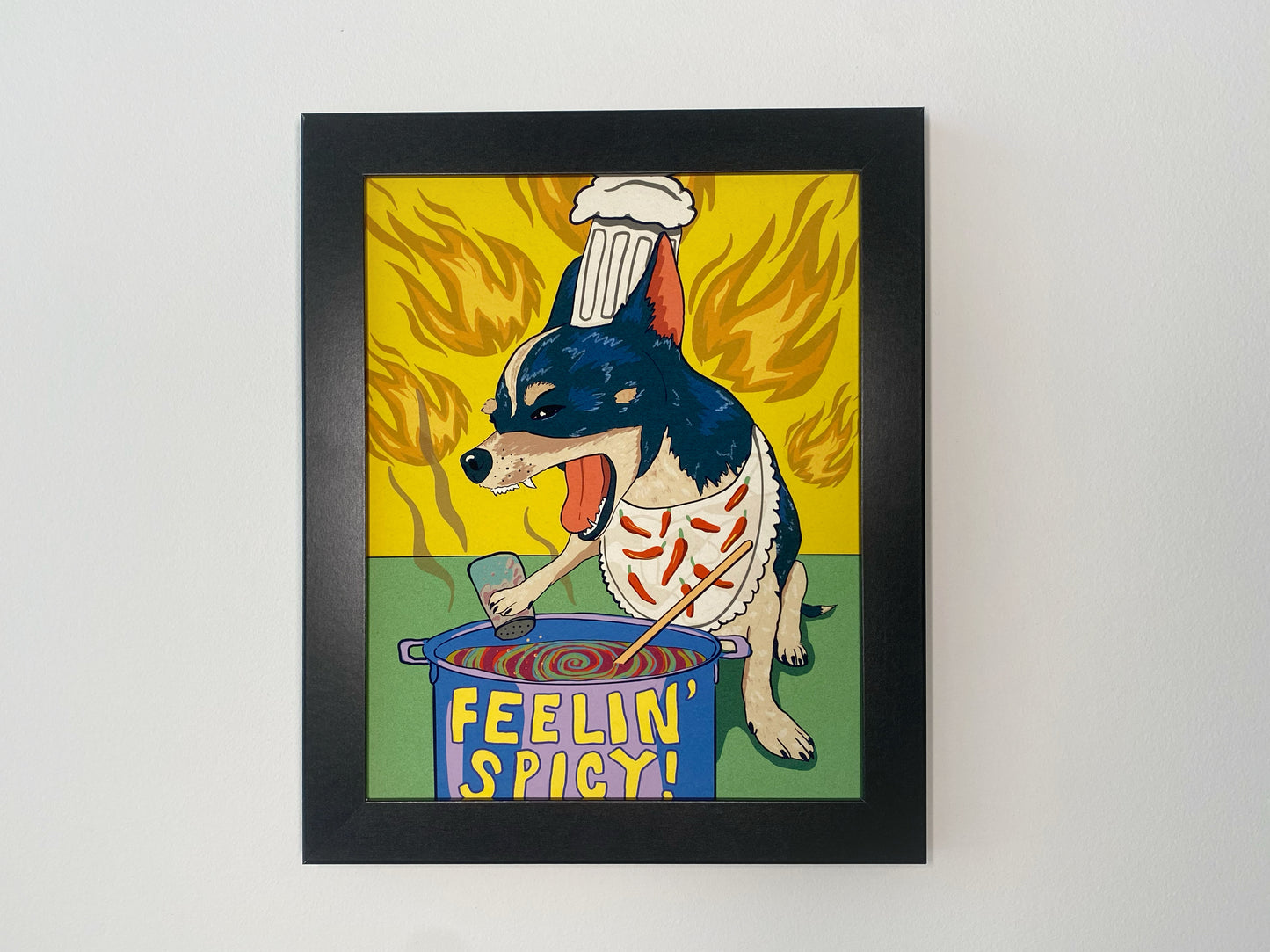Chef Chihuahua is Feeling Spicy! | 8 x 10 Giclée Print Illustration