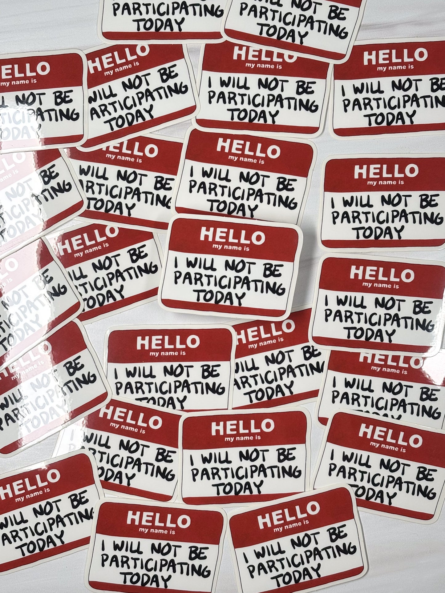 Not Participating Vinyl Sticker